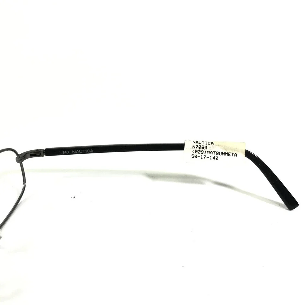 Nautica Eyeglasses Frames N7064 029 Black Grey Rectangular Full Rim 50-17-140